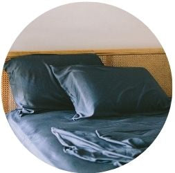 pillowcase set on bed